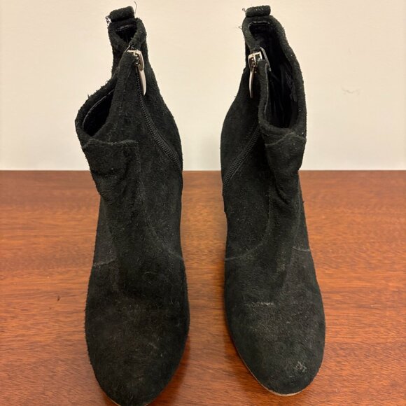 Enzo Angiolini Black Leather & Suede heeled booties - Picture 4 of 6